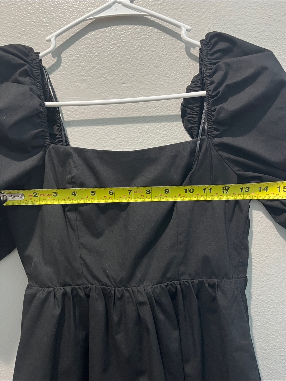 Copper Key Black Puff Sleeve Square Neck Mini Dress XS Juniors - Picture 7 of 7